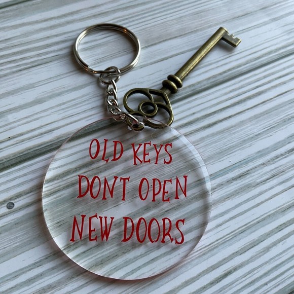 handmade Accessories Keychain Old Keys Dont Open New Doors Poshmark
